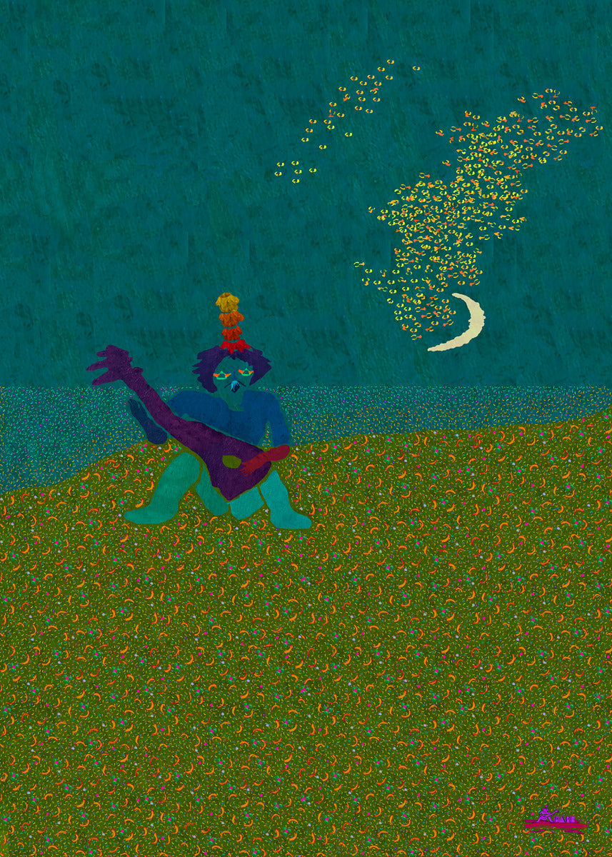 Guitarist Under The Moon