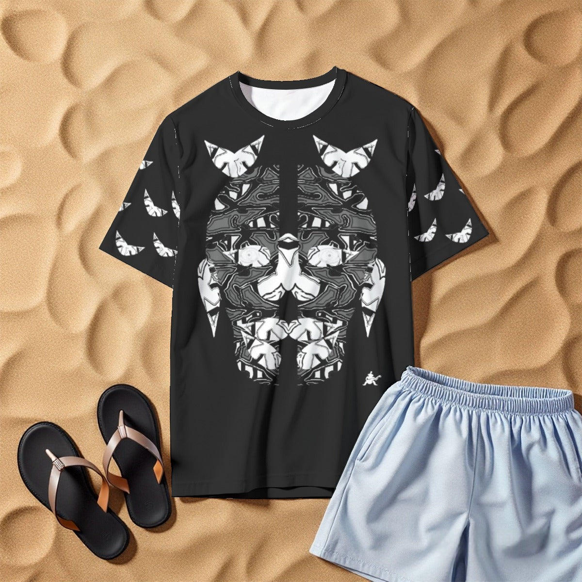 Dancer Spine Tee  White on Black