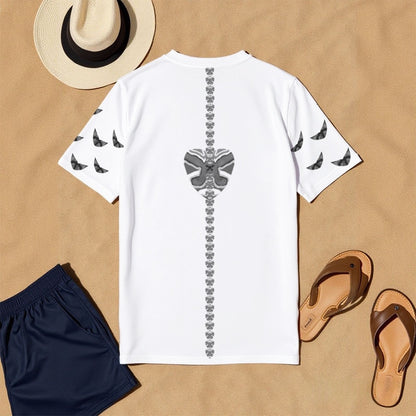 Dancer Spine Tee Black on White