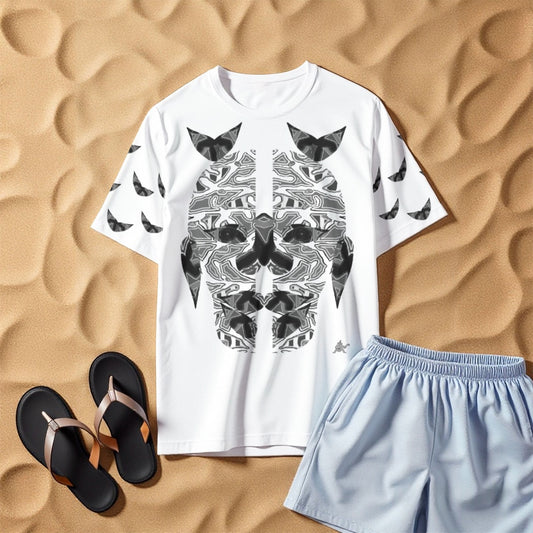 Dancer Spine Tee Black on White